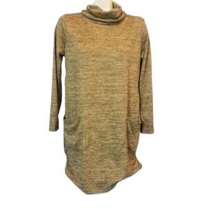 Cotton Emporium Brown‎ Cowl Neck Sweater Dress Sz S